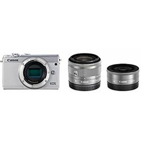 Canon ミラーレス一眼カメラ EOS M100 ダブルレンズキット ホワイト EOSM100WH-WLK(ミラーレス一眼)
