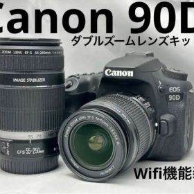 美品！Canon EOS 90D ダブルズームレンズキット Wi-Fi機能付き