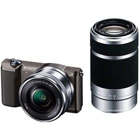 【中古】SONY(ソニー) ミラーレス一眼 α5100 ダブルズームキット E PZ 16-50mm F3.5-5.6 OSS + E 55-210mm F4.5-6.3 OSS ブラウン ILCE-5100Y-T(ミラーレス一眼)