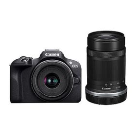 【中古】Canon ミラーレス一眼カメラ EOS R100 ダブルズームキット(RF-S18-45+RF-S55-210) ブラック/APS-C/約356g EOSR100-WZK(ミラーレス一眼)