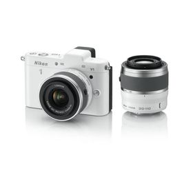 Nikon ミラーレス一眼カメラ Nikon 1 (ニコンワン) V1 (ブイワン) ダブルズームキット ホワイト N1 V1WZ WH