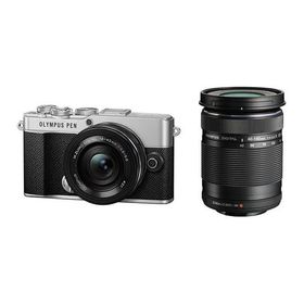 中古 1年保証 美品 OLYMPUS PEN E-P7 EZ ダブルズームキット シルバー