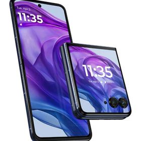 【中古】【安心保証】 motorola razr 50 ultra[512G] SIMフリー ミッドナイトブルー