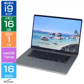 【Cランク 訳あり】Apple MacBook Pro 16インチ 2019 A2141 スペースグレイ Core i9 2.3GHz メモリ16GB SSD 1TB PCIe タッチバー Radeon Pro 5500M JISキーボード 大画面 高性能 macOS Tahoe 中古ノートパソコン マックブックプロ