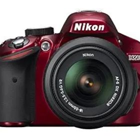 【中古-非常に良い】 Nikon ニコン デジタル一眼レフカメラ D3200 レンズキット AF-S DX NIKKOR 18-55mm f/3.5-5.6G VR付属 レッド D3200LKRD