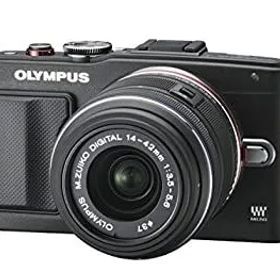 【中古-非常に良い】 OLYMPUS オリンパス ミラーレス一眼 PEN Lite E-PL6 レンズキット ブラック E-PL6 LKIT BLK
