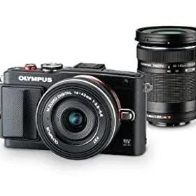 【中古】 OLYMPUS オリンパス ミラーレス一眼 PEN Lite E-PL6 EZダブルズームキット ブラック E-PL6 EZ DZKIT BLK