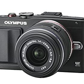 【中古】 OLYMPUS オリンパス ミラーレス一眼 PEN Lite E-PL6 レンズキット ブラック E-PL6 LKIT BLK