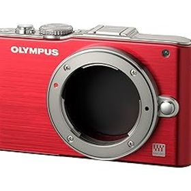 【中古】OLYMPUS ミラーレス一眼 PEN Lite E-PL3 ボディ レッド E-PL3 BODY RED