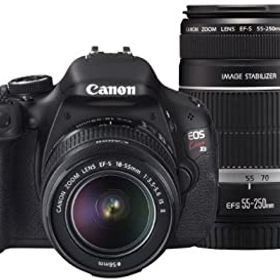 【中古】Canon デジタル一眼レフカメラ EOS Kiss X5 ダブルズームキット EF-S18-55mm/EF-S55-250mm付属 KISSX5-WKIT