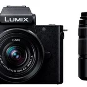 【中古】（新古品） パナソニック(Panasonic) 小型・軽量ミラーレス一眼カメラ ルミックス ダブルズームレンズキット ブラック DC-G100DW-K