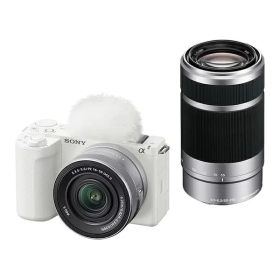 【中古】【1年保証】【美品】SONY VLOGCAM ZV-E10 II ダブルズームレンズキット (PZ 16-50mm II + E 55-210mm) ホワイト [ZV-E10M2X W]