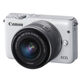 【中古】【1ヶ月保証】 キヤノン Canon ミラーレス一眼 EOS M10 レンズキット ホワイト