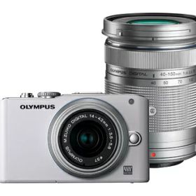 【中古】 OLYMPUS ミラーレス一眼 PEN Lite E-PL3 ダブルズームキット ホワイト E-PL3 DZKIT WHT