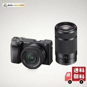SONY(ソニー) ミラーレス一眼カメラ α6400 ダブルズームレンズキット(同梱レンズ:SELP16502+SEL55210) ブラック ILCE-6400X BQ レンズ交換式 APS-C 6400X Black