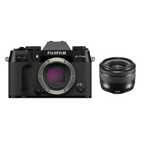 【当店オリジナル3年延長保証付】富士フイルム X-T50 JP XC15-45 キット ブラツク 日英2言語設定モデル