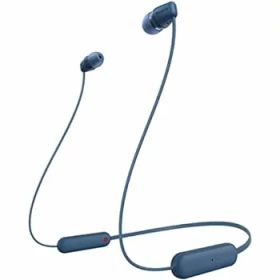 【中古】ソニー ワイヤレスイヤホン WI-C100:Bluetooth対応/25時間スタミナ/IPX4防滴/DSEE搭載 ブルー WI-C100 LZ 小