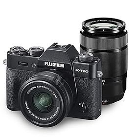 【中古】（非常に良い）富士フイルム(FUJIFILM) ミラーレス一眼カメラ X-T30ダブルズームレンズキット ブラック X-T30WZLK-B
