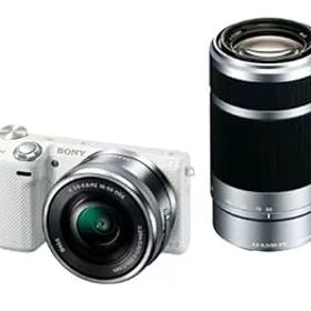 【中古】【39shop】ソニー★SONY ミラーレス一眼カメラ α NEX-5Rダブルズームレンズキット ホワイト NEX-5RY/W（非常に良い）