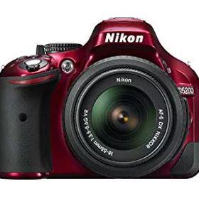 【中古】Nikon デジタル一眼レフカメラ D5200 レンズキット AF-S DX NIKKOR 18-55mm f/3.5-5.6G VR付属 レッド D5200LKRD