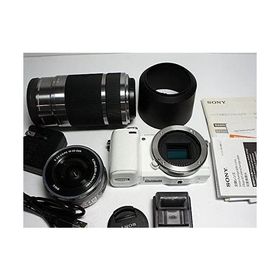 SONY α NEX-5Rダブルズームレンズキット ズームレンズキット ホワイト 良品 動作確認済み 1ヶ月保証付 小型軽量 ミラーレス