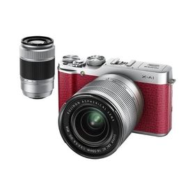 FUJIFILM X-A1ダブルズームレンズキット ズームレンズキット レッド 良品 動作確認済み 1ヶ月保証付 小型軽量 ミラーレス