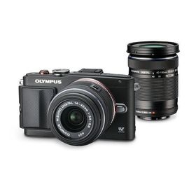 中古 1年保証 美品 OLYMPUS PEN Lite E-PL6 ダブルズームキット ブラック
