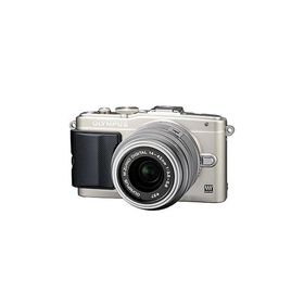 OLYMPUS ミラーレス一眼 PEN Lite E-PL6 レンズキット シルバー E-PL6 LKIT SLV(中古品)