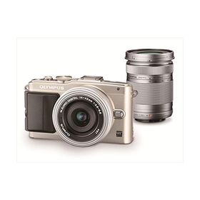 OLYMPUS ミラーレス一眼 PEN E-PL6 EZダブルズームキット シルバー E-PL6 E(中古品)