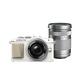 OLYMPUS PEN E-PL7 EZダブルズームキット ホワイト ミラーレス一眼 E-PL7 (中古品)