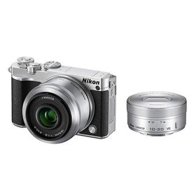 Nikon J5 ダブルレンズキット シルバー 良品 動作確認済み 1ヶ月保証付 小型軽量 ミラーレス