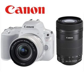 キヤノン Canon EOS Kiss X9 EF-S 18-55mm STM EF-S 55-250mm STM ダブルズームレンズキット ホワイト デジタル一眼レフ カメラ 中古