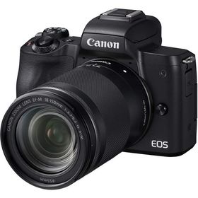 Canon ミラーレス一眼カメラ EOS Kiss M 高倍率ズームキット ブラック キヤノン