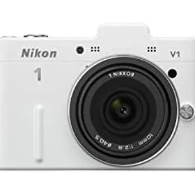 【中古】Nikon ミラーレス一眼カメラ Nikon 1 (ニコンワン) V1 (ブイワン) 薄型レンズキット ホワイトN1 V1ULK WH