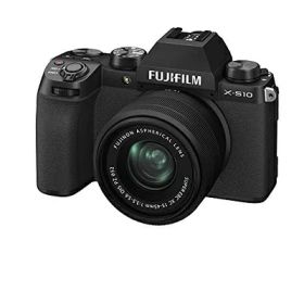【中古】 富士フイルム(FUJIFILM) ミラーレスデジタルカメラ X-S10 レンズキット(XC15-45) F X-S10LK-1545 ブラック