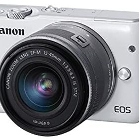 【中古】【非常に良い】Canon ミラーレス一眼カメラ EOS M10 レンズキット(ホワイト) EF-M15-45mm F3.5-6.3 IS STM 付属 EOSM10WH-1545ISSTMLK