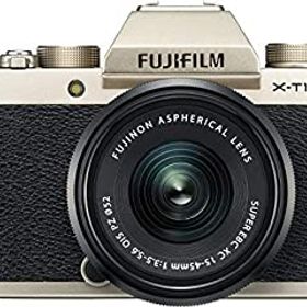 【中古】FUJIFILM ミラーレス一眼 X-T100レンズキット シャンパンゴールド X-T100LK-G