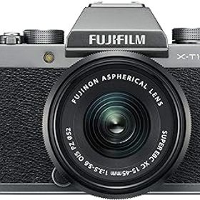 【中古】【39shop】富士フイルムFUJIFILM★ミラーレス一眼 X-T100レンズキット ダークシルバー X-T100LK-DS（非常に良い）