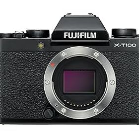 【中古】(非常に良い)FUJIFILM ミラーレス一眼 カメラ X-T100ブラック X-T100-B