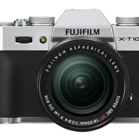 【中古】 FUJIFILM ミラーレス一眼 X-T10 レンズキット シルバー X-T10LK-S