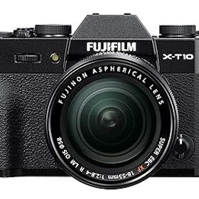 【中古】【39shop】FUJIFILM★ミラーレス一眼 X-T10 レンズキット ブラック X-T10LK-B(非常に良い)