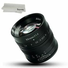 【中古】【39shop】7職人55★mm f1 . 4 Large絞りPortraitマニュアルフォーカスマイクロカメラレンズフィットfor Fujiカメラ: x-a1、x-a2、x-at、x-m1、xm2、X - t1（良い）