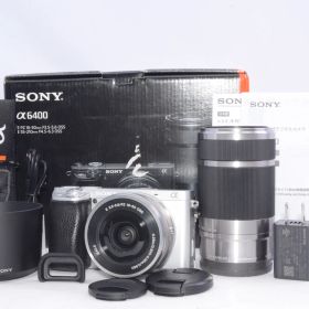 SONY ソニー α6400 ダブルキット SELP1650 F3.5-5.6+SEL55210 F4.5-6.3 SEL55210 シルバー