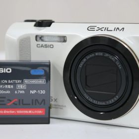 【訳あり品】 カシオ Casio EXILIM EX-ZR200 12.5x ホワイト バッテリー付き コンパクトデジタルカメラ T678