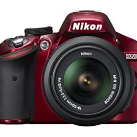 【中古-非常に良い】 Nikon ニコン デジタル一眼レフカメラ D3200 レンズキット AF-S DX NIKKOR 18-55mm f/3.5-5.6G VR付属 レッド D3200LKRD