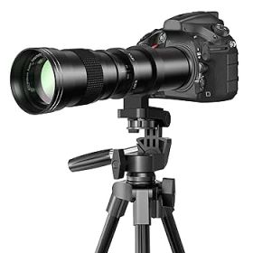 【中古】【39shop】Lightdowライトドウ★420-800mm f/8.3 マニュアルズーム望遠レンズ + Tマウント Nikon D5500 D3300 D3200 D5300 D3400 D7200 D7500 D3500 D7500 D(非常に良い)
