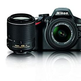 【中古】「ほぼ新品」Nikon D3200 24.2 MP CMOS デジタル一眼レフカメラ 18-55mm 55-200mm VR DXズームレンズセット