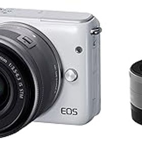 【中古】(非常に良い)Canon ミラーレス一眼カメラ EOS M10 ダブルレンズキット(ホワイト) EF-M15-45mm F3.5-6.3 IS STM EF-M22mm F2 STM 付属 EOSM10WH-WLK