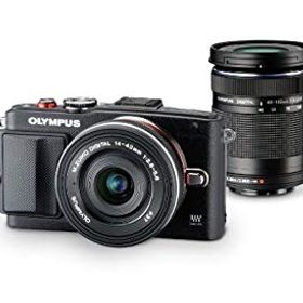 【中古】【非常に良い】OLYMPUS ミラーレス一眼 PEN Lite E-PL6 EZダブルズームキット ブラック E-PL6 EZ DZKIT BLK