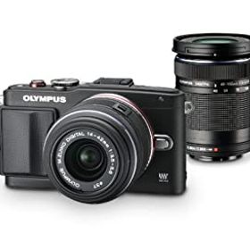 【中古】OLYMPUS ミラーレス一眼 PEN Lite E-PL6 ダブルズームキット ブラック E-PL6 DZKIT BLK